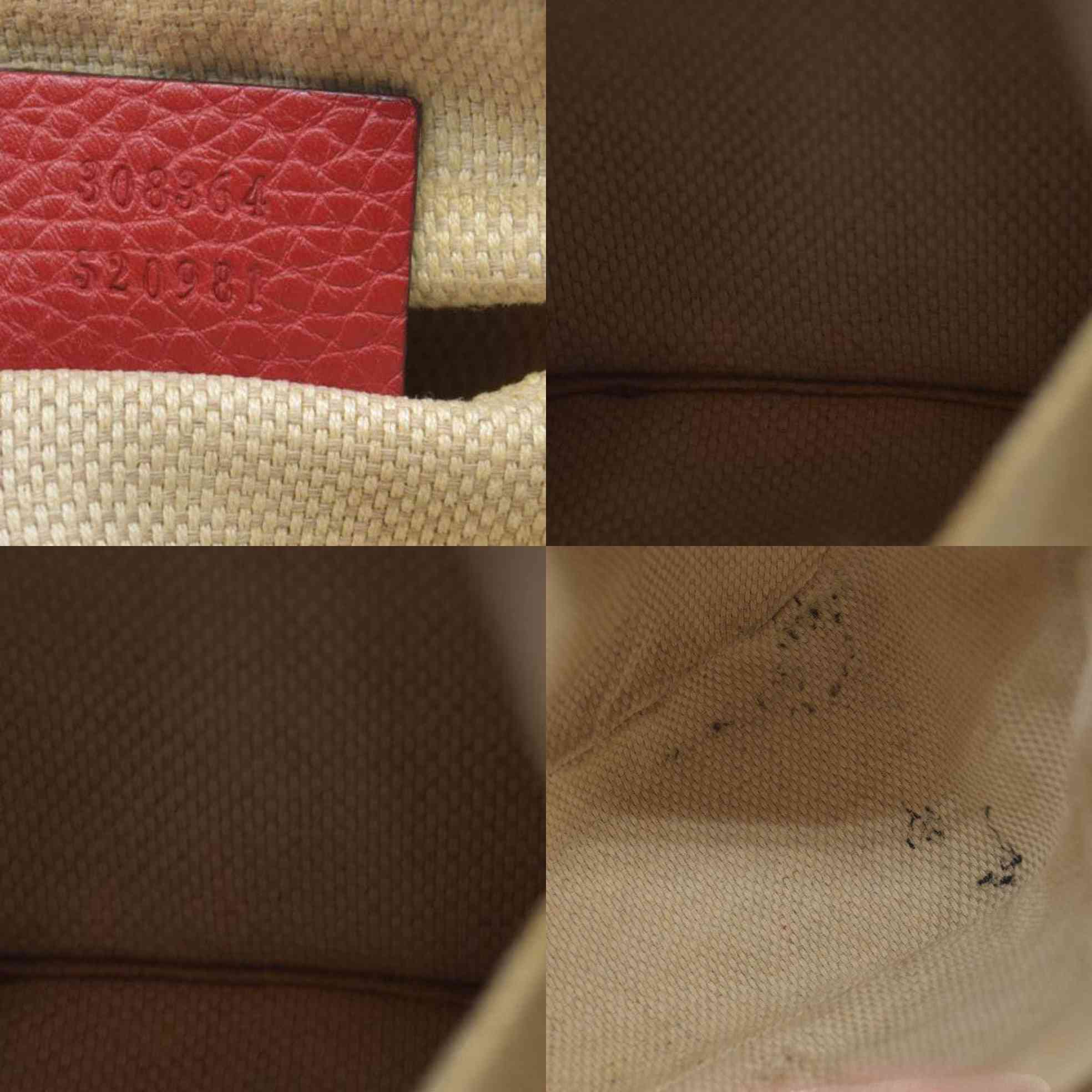 $1490 Gucci Small Soho Disco Bag Red Crossbody