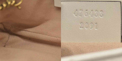 Gucci Super Mini Marmont Leather Shoulder Bag White GG Crossbody $1400