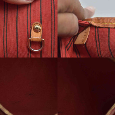 $2170 Louis Vuitton Monogram Neverfull MM Cherry AR1122