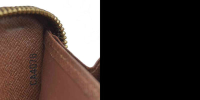 $915 Louis Vuitton Monogram Zippy Zip Around Long Wallet Purse Brown CA4078