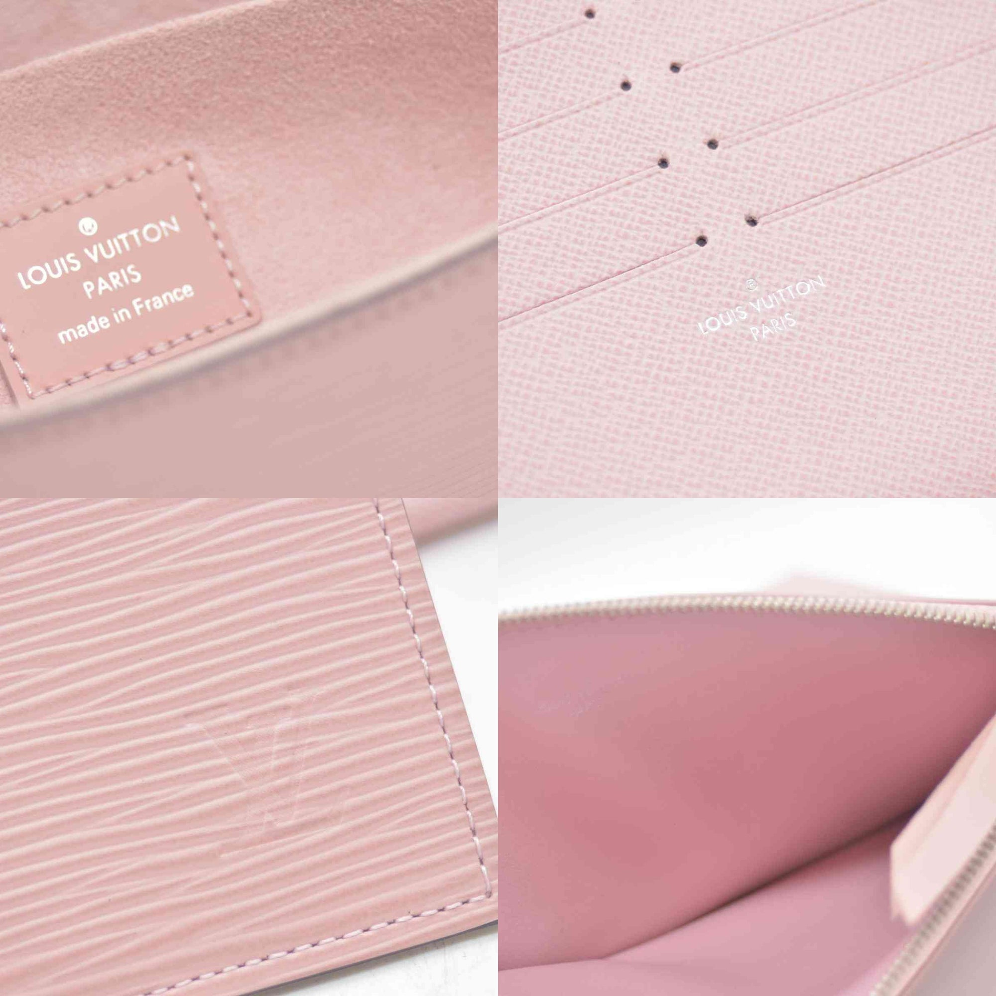 $1770 2017 Louis Vuitton Epi Leather Pochette Felicie Rose Ballerine CONSIGNMENT TJ3107