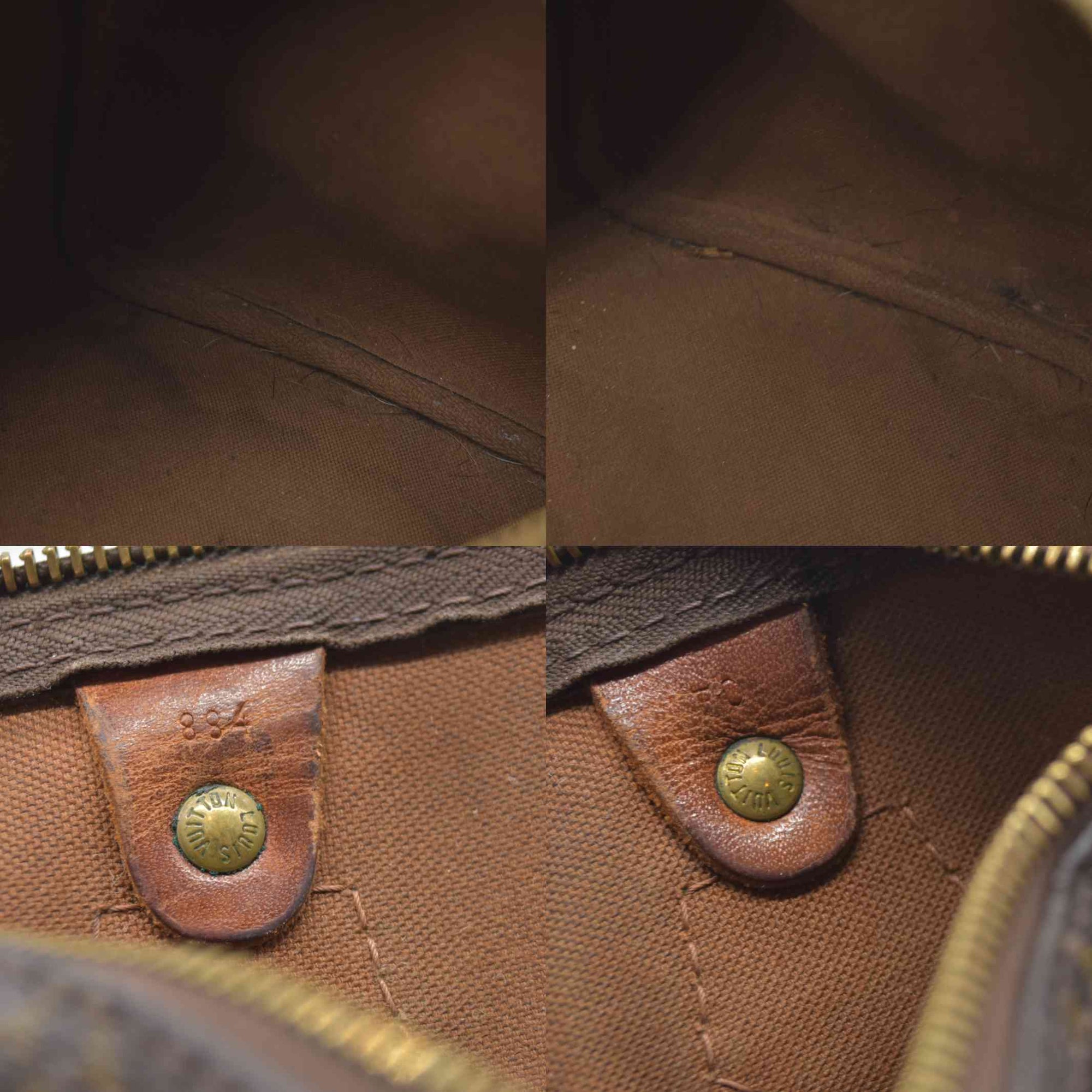 1988 Louis Vuitton Speedy 25 Handbag Monogram Brown 884