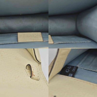 $2,590 Gucci Calfskin Small Sylvie Shoulder Bag Off White