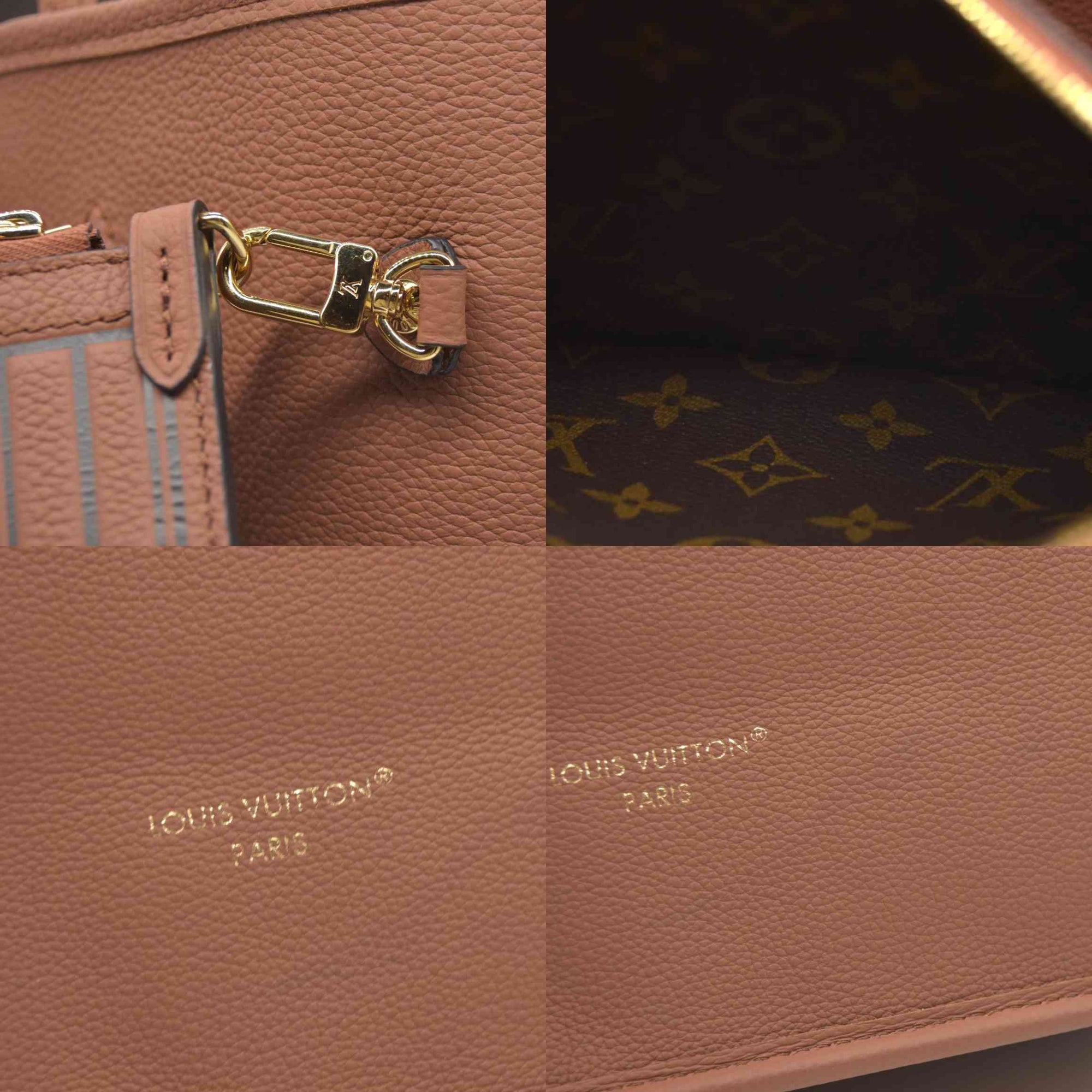 $3100 Louis Vuitton LV Monogram Neverfull Inside Out Brown with Pouch RFID