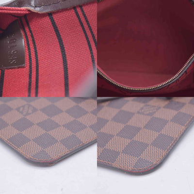 $2240 2015 Louis Vuitton Damier Ebene Neverfull MM with Pouch SF5105 10021107
