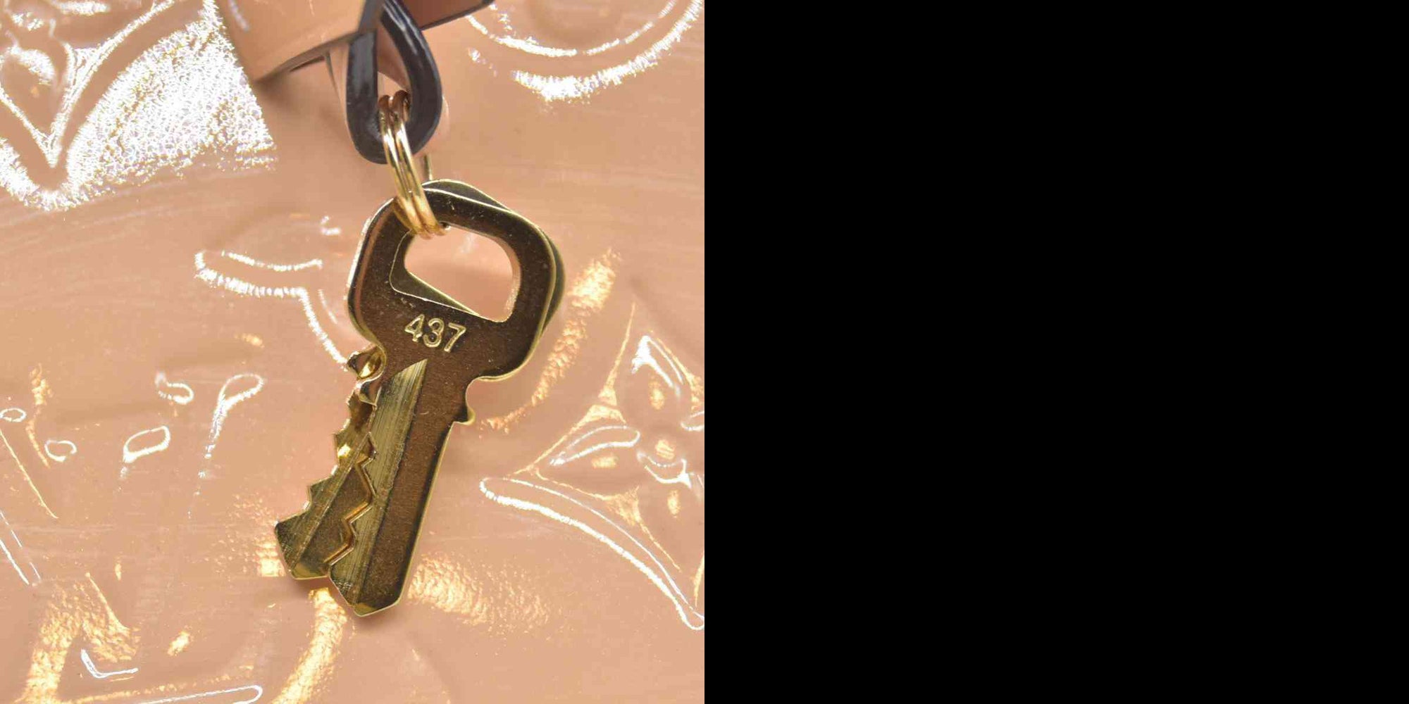 $2230 Louis Vuitton Vernis Alma BB Rose Angelique CONSIGNMENT FL0156