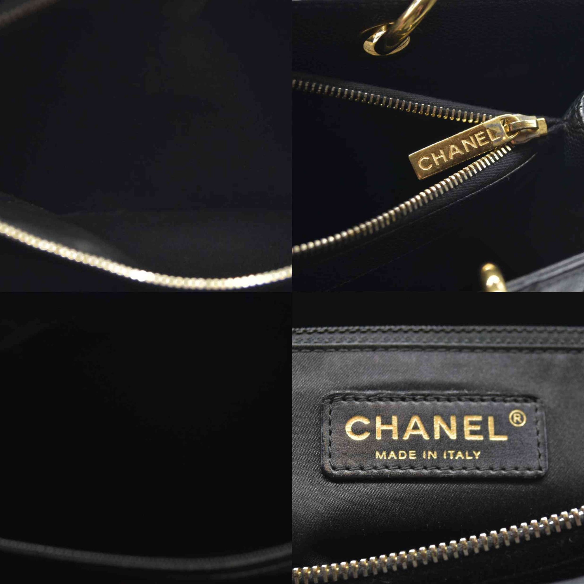 $2900 Chanel  Caviar Quilted Grand Shopping Tote GST Black CONSIGNMENT