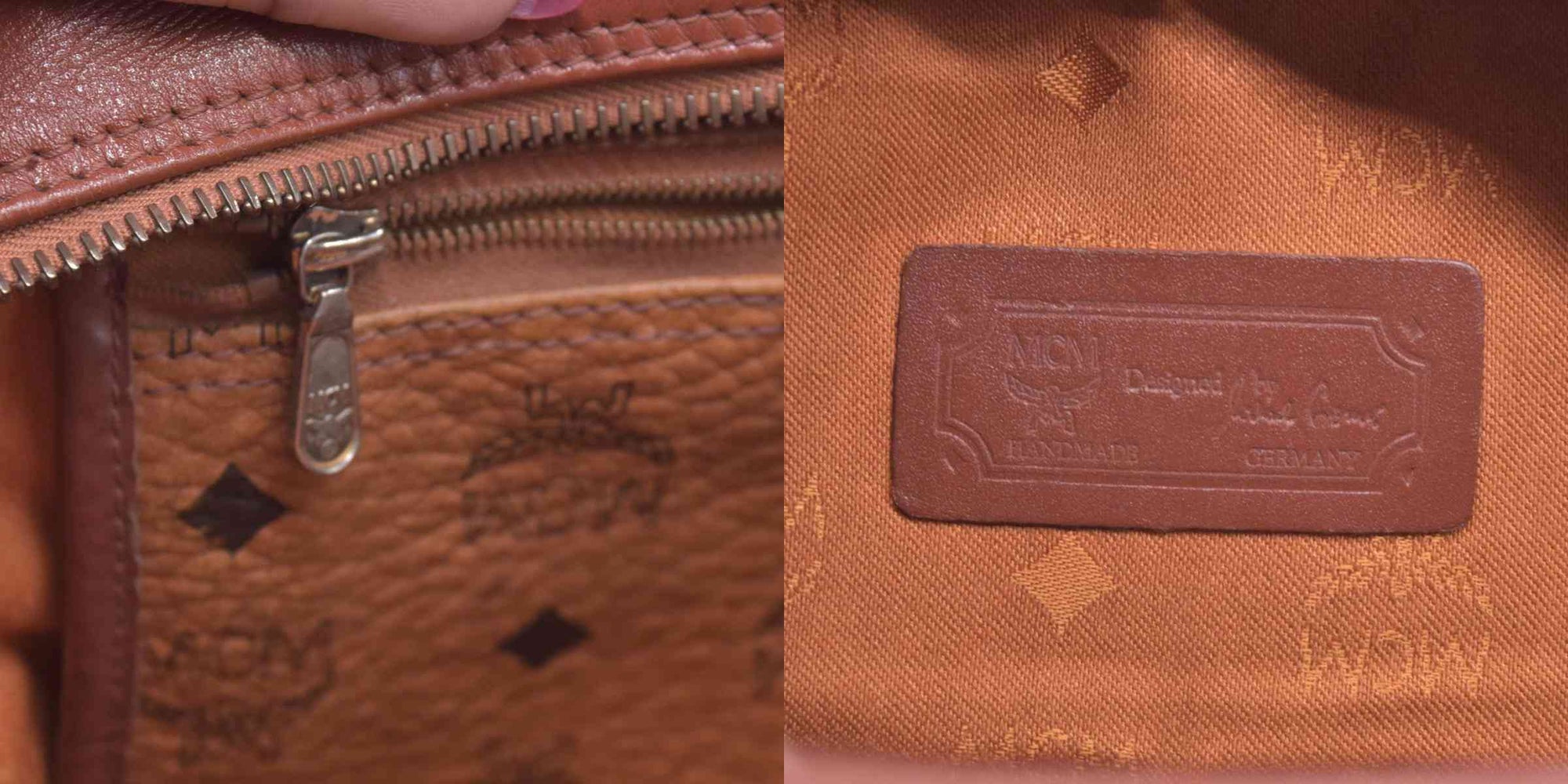 $980 MCM Visetos Flap Messenger Bag Cognac CONSIGNMENT 10021348