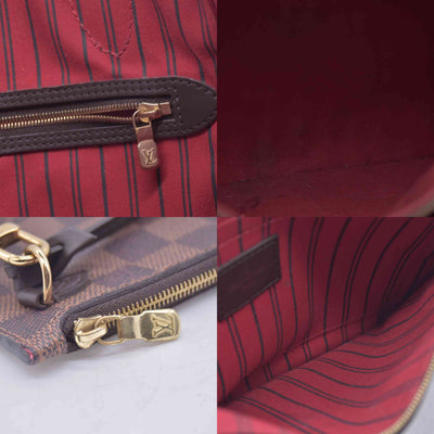 $2310 Louis Vuitton Damier Ebene Neverfull GM with Pouch RFID