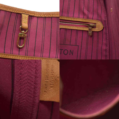 AUCTION $2240 Louis Vuitton  Monogram Neverfull GM Pivoine Pink Interior