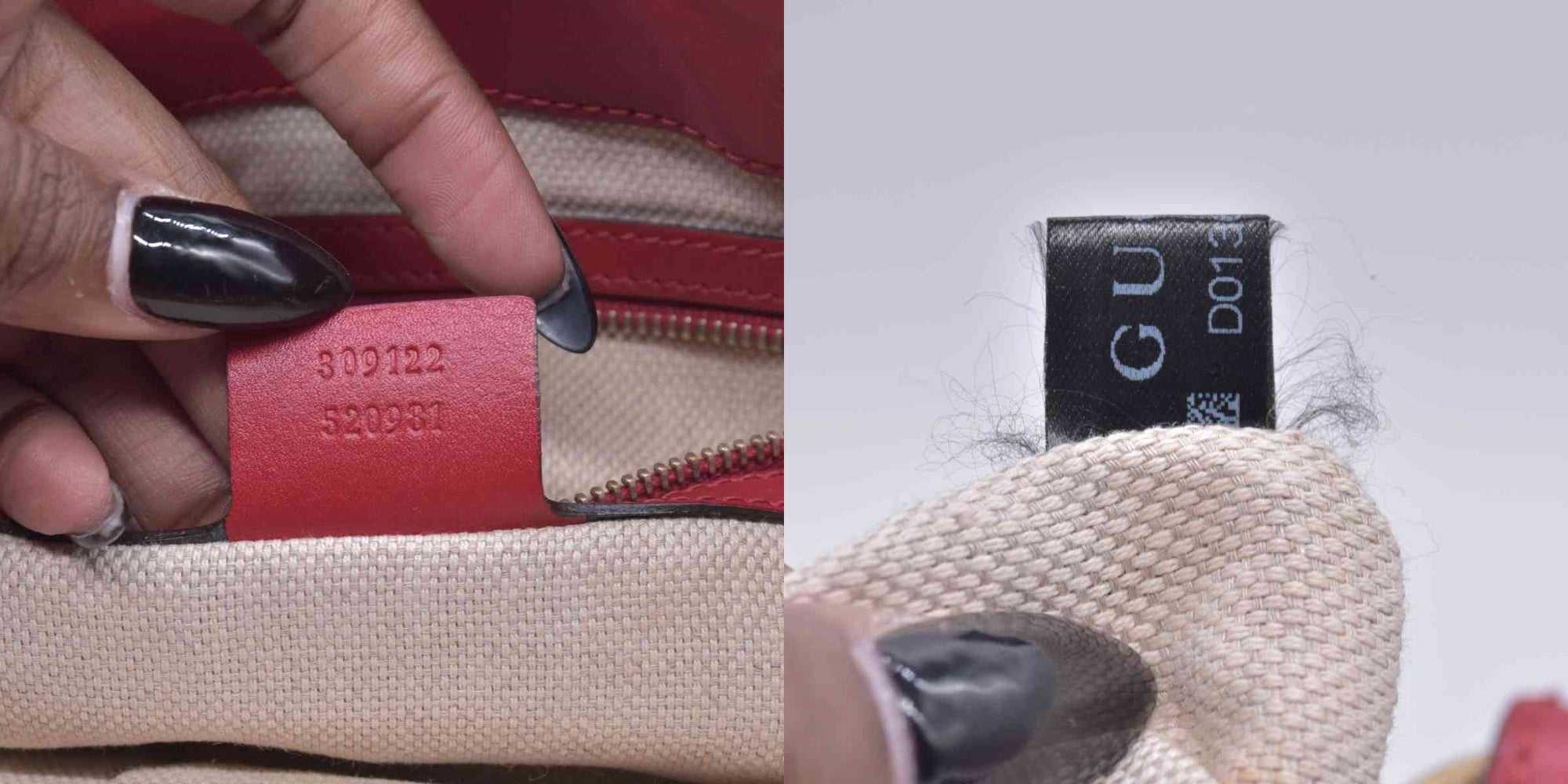 $1250 Gucci Monogram Valentine Tote Red