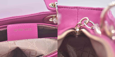 $7000 Damaged Christian Dior Lambskin Cannage Large Lady Dior Fuchsia CONSIGNMENT