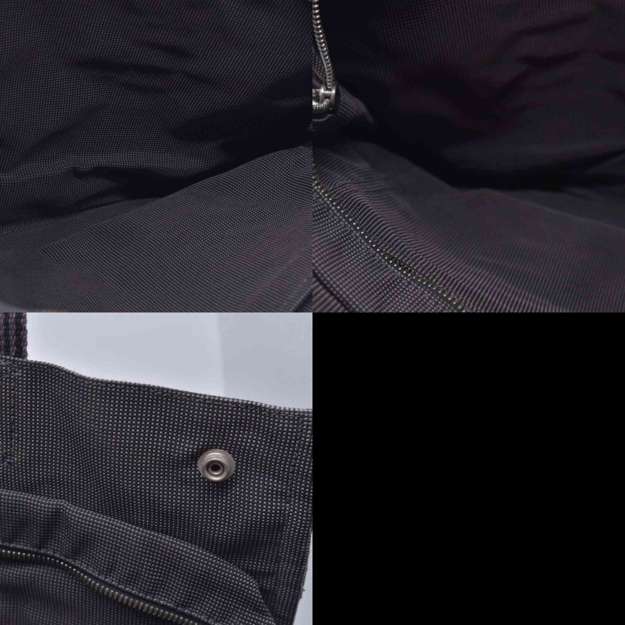 $1050 GUCCI Woven Ribbed Nylon Bamboo Handle Tote Bag Black CONSIGNMENT 10021183