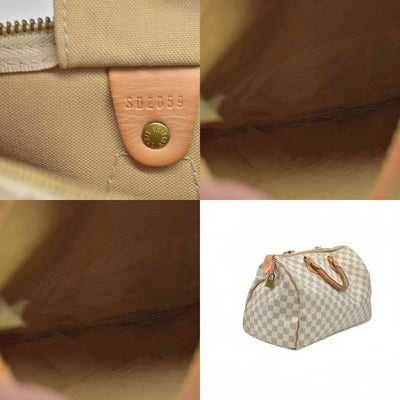 $1730 2009 Louis Vuitton Damier Azur Speedy 35 SD2059