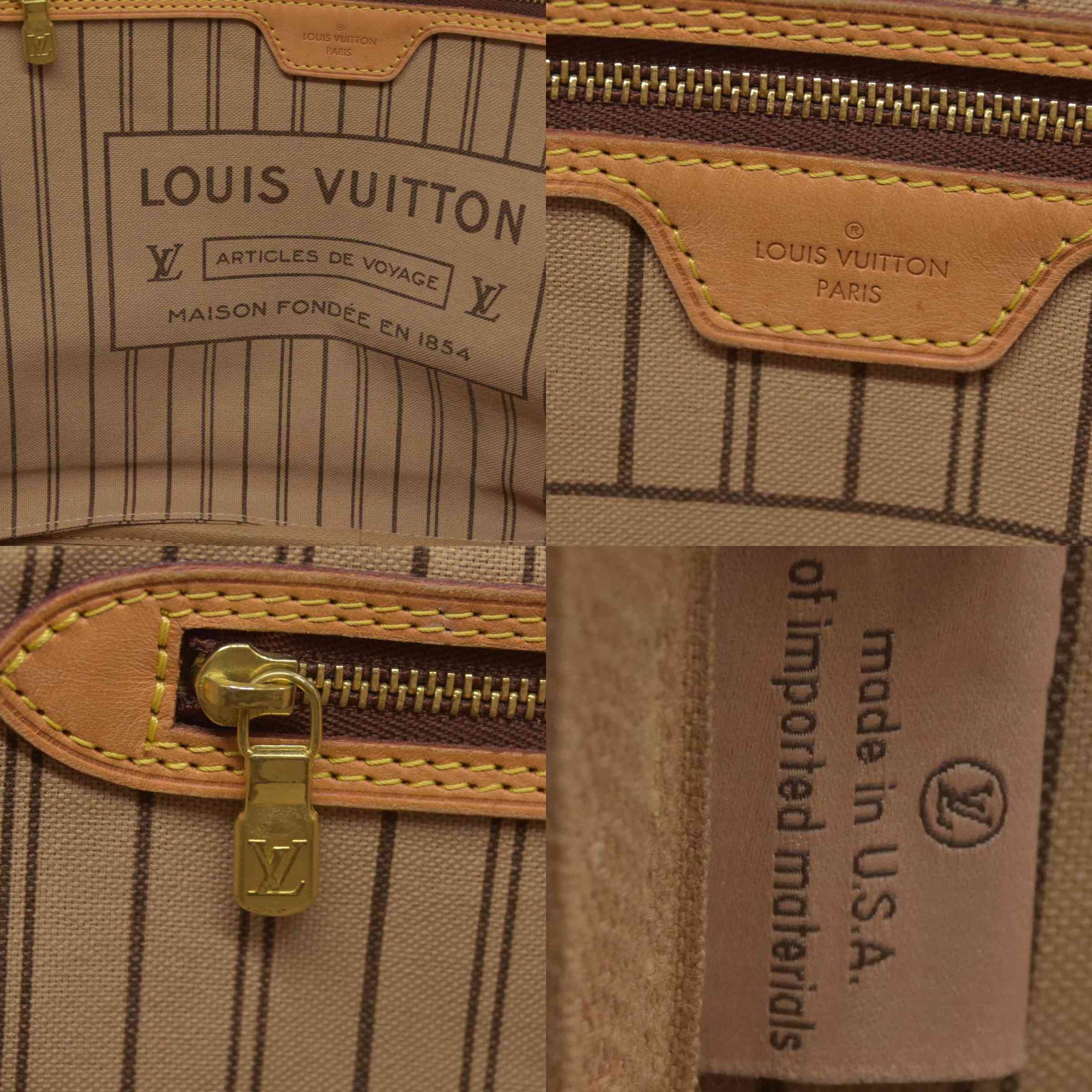 $2170 Louis Vuitton Monogram Neverfull MM SD2125