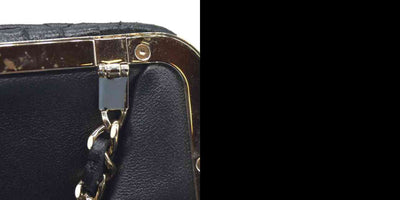 Chanel Quilted Frame Clutch With Chain