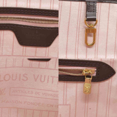 $2170 Louis Vuitton  Damier Ebene Neo Neverfull MM Rose Ballerine