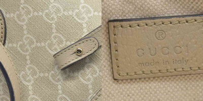 Gucci GG Supreme Monogram Textured Dollar Calfskin Mini Ophidia Shoulder Tote Bag Bag Beige Mystic White Oatmeal