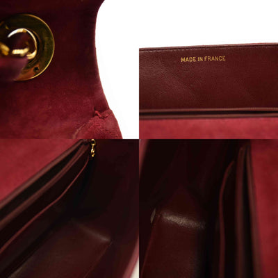 $7500 Chanel Suede Quilted Jumbo XL Single Flap Red CONSIGNMENT