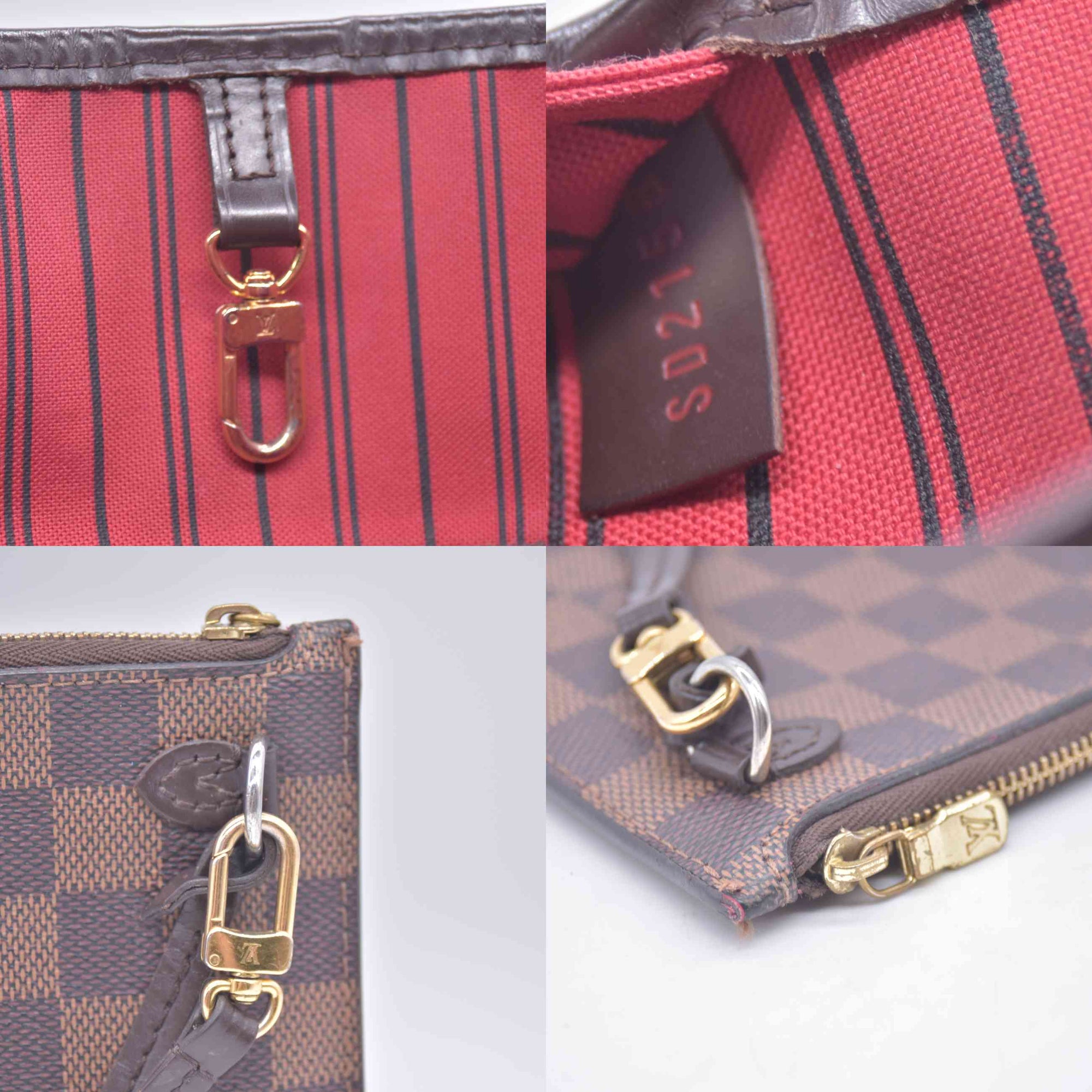 $2240 2018 Louis Vuitton Damier Ebene Neverfull MM with Pouch SD2168