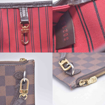 $2240 2018 Louis Vuitton Damier Ebene Neverfull MM with Pouch SD2168