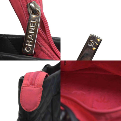 $2250 Chanel Tote Bag Cambon Line Black Lamb Skin 2870059