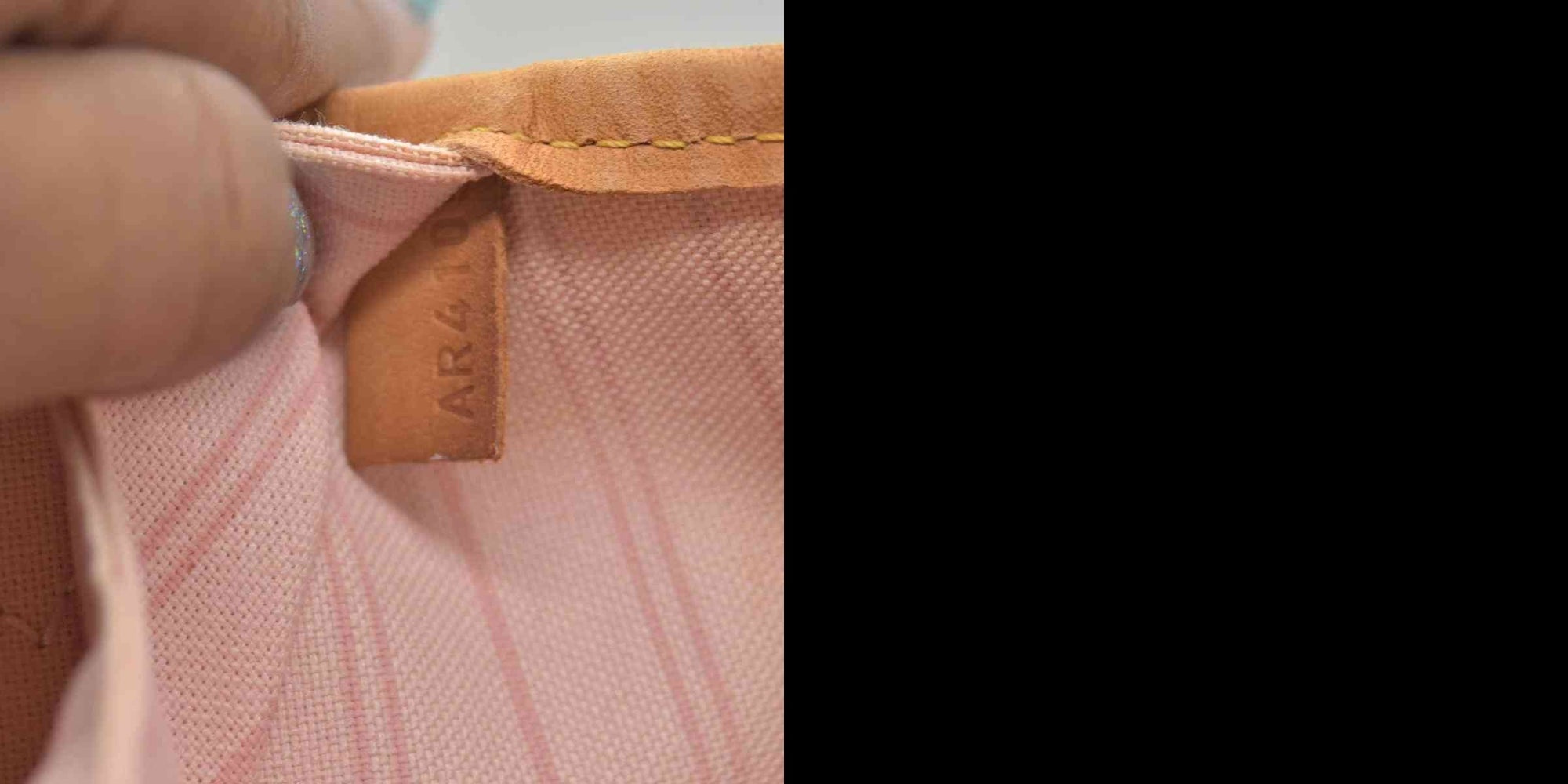 $2170 2019 Louis Vuitton Damier Azur Neverfull MM Rose Ballerine AR4109