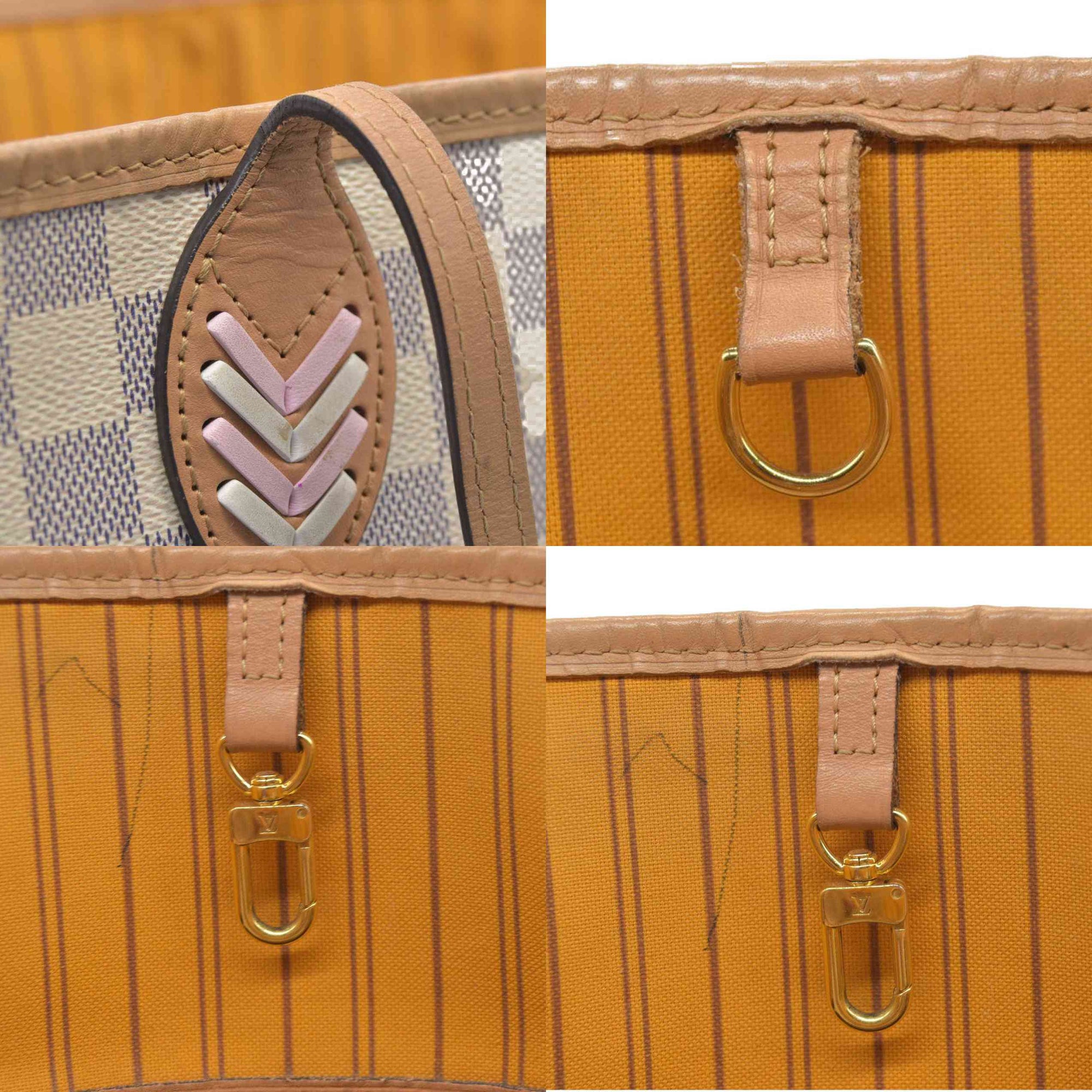 $2030 Louis Vuitton Damier Azur Braided Neverfull MM