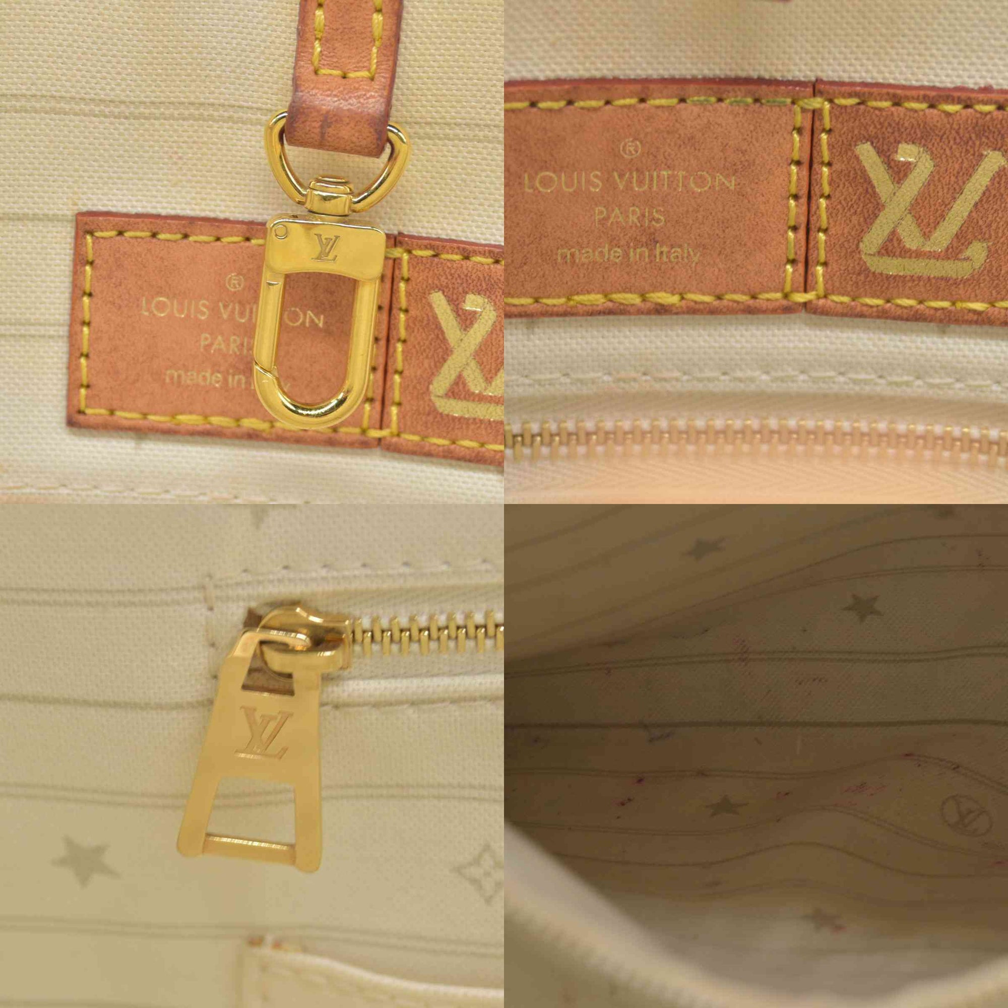 $3650 Louis Vuitton On The Go Miami GM Tote Light Beige Multi Jacquard Monogram Gold Hardware