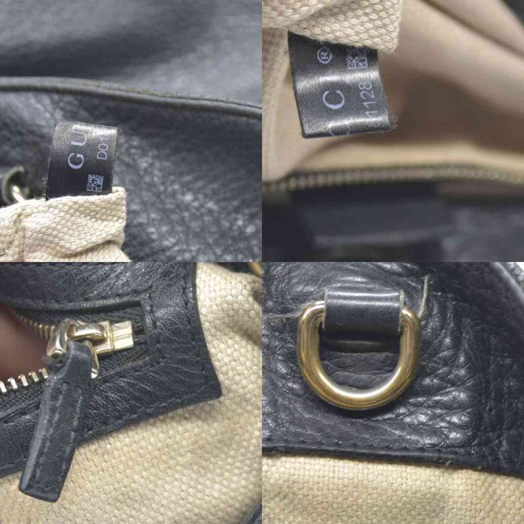 Gucci Pebbled Calfskin Medium Soho Chain Shoulder Bag Black