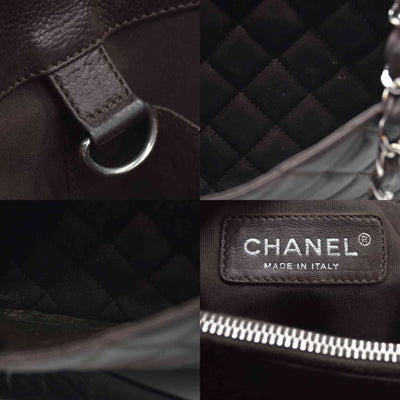 AUCTION $2900 Chanel  Caviar Quilted Grand Shopping Tote GST Brown Silver Hardware 2009