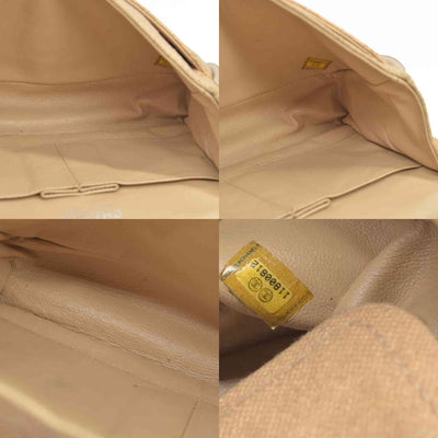 $2900 CHANEL 2006-2008 Medium Classic Lambskin Trimmed Canvas Line Double Flap shoulder bag