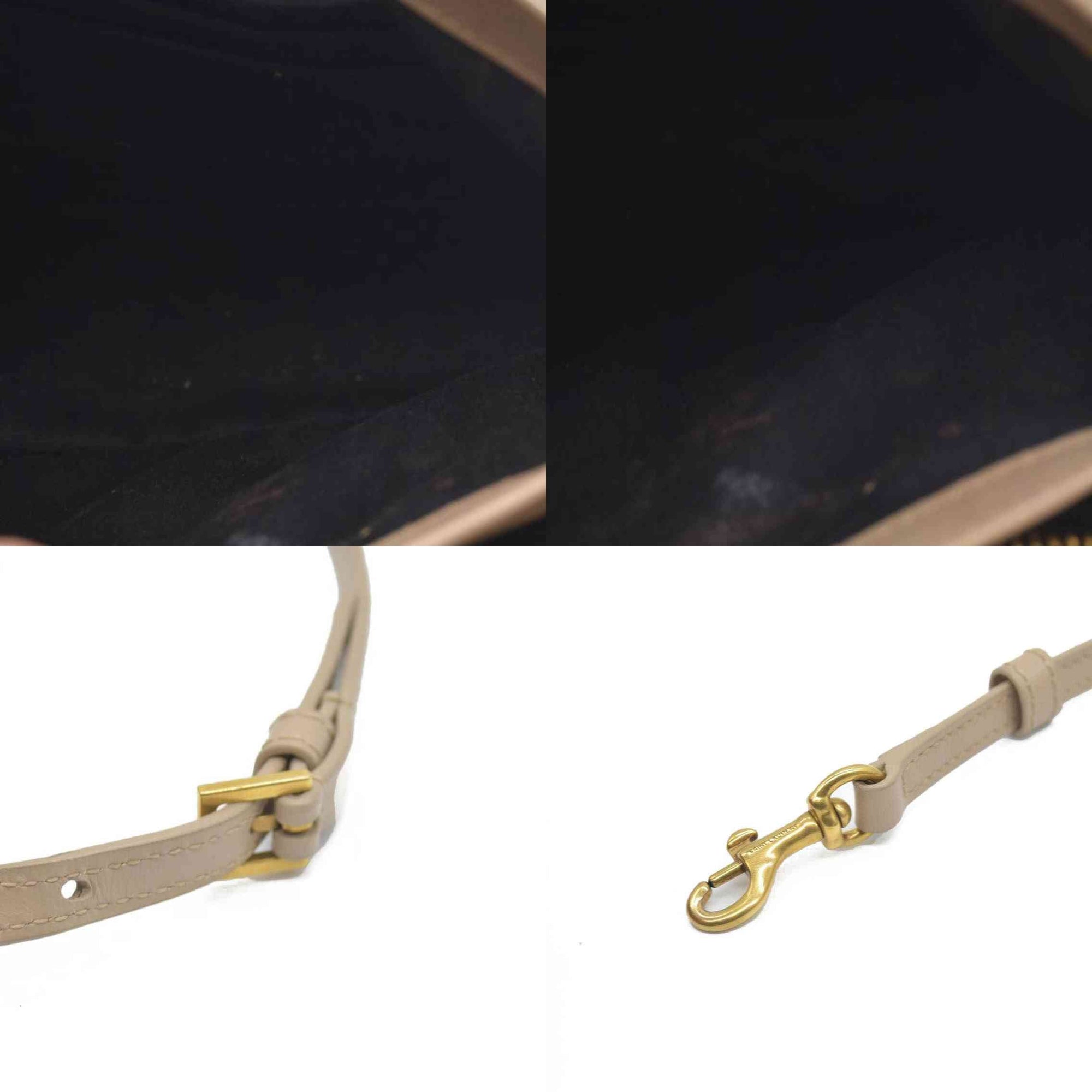 $1990 2021 SAINT LAURENT Calfskin Y Quilted Monogram Toy Loulou Crossbody Bag Beige