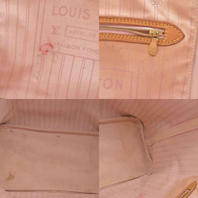 $2200 Louis Vuttion Damier Azur Neverfull MM Rose Ballerine