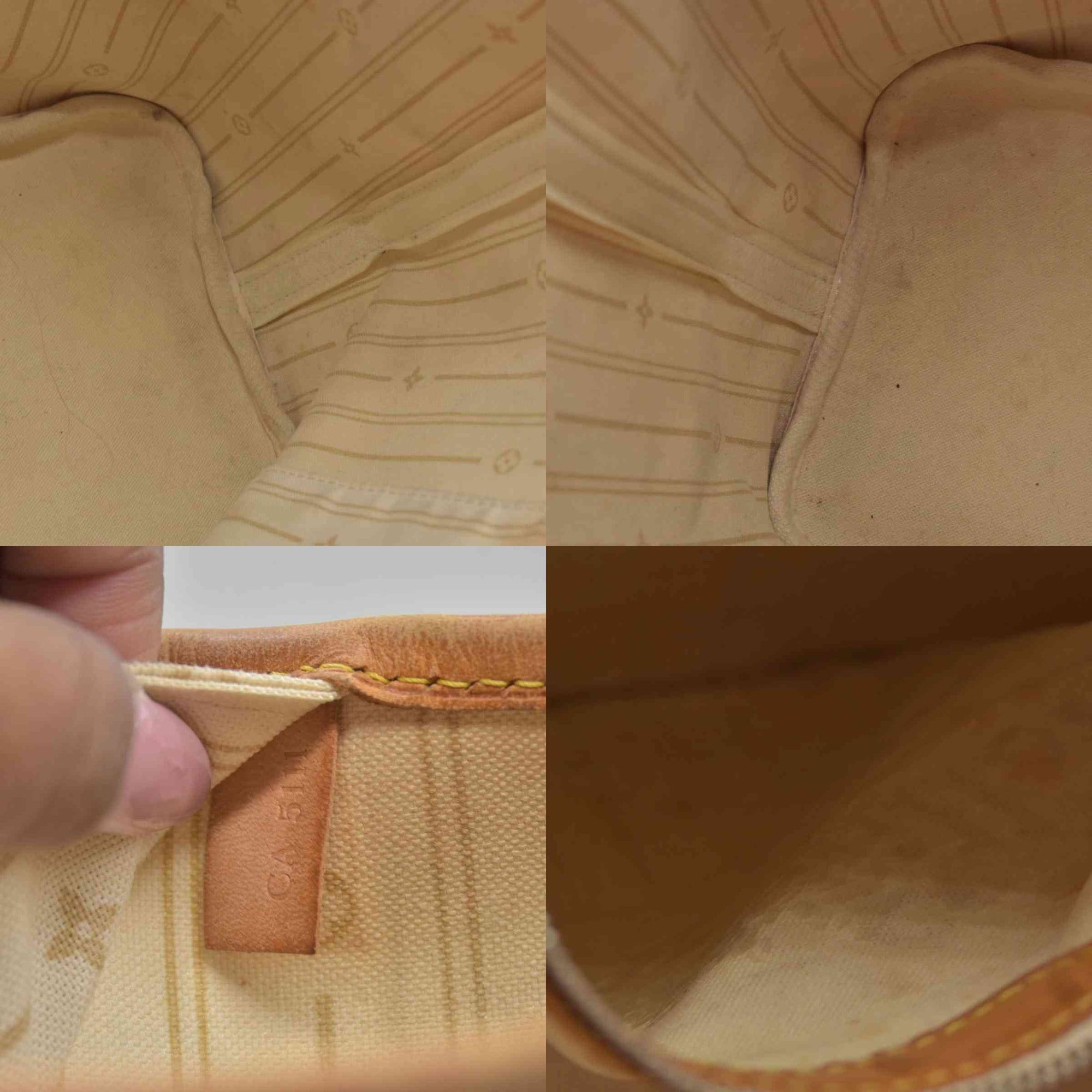 $2130 2011 Louis Vuitton  Damier Azur Neverfull MM CA5111