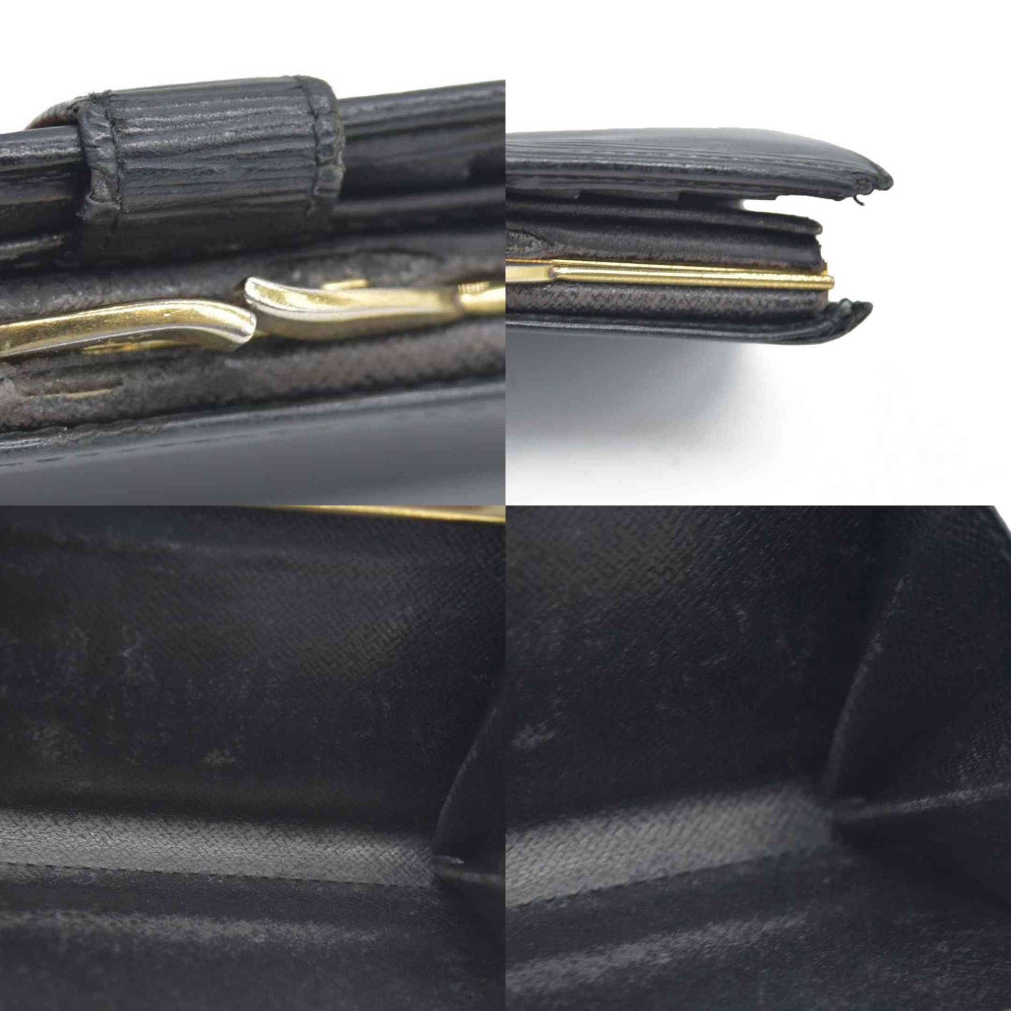 AUCTION $775 Louis Vuitton  Epi French Purse Wallet Black MI0080