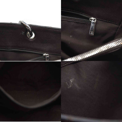 AUCTION $2900 Chanel  Caviar Quilted Grand Shopping Tote GST Brown Silver Hardware 2009