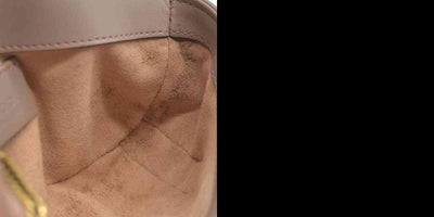 $1450 Gucci Double G Marmont Super Mini Beige Leather Crossbody Bag