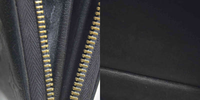 $1070 Prada Black Saffiano Leather Travel Zip Around Wallet CONSIGNMENT