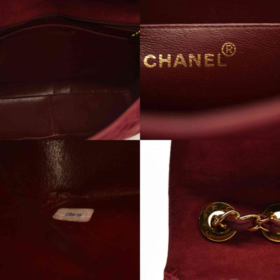 $7500 Chanel Suede Quilted Jumbo XL Single Flap Red CONSIGNMENT