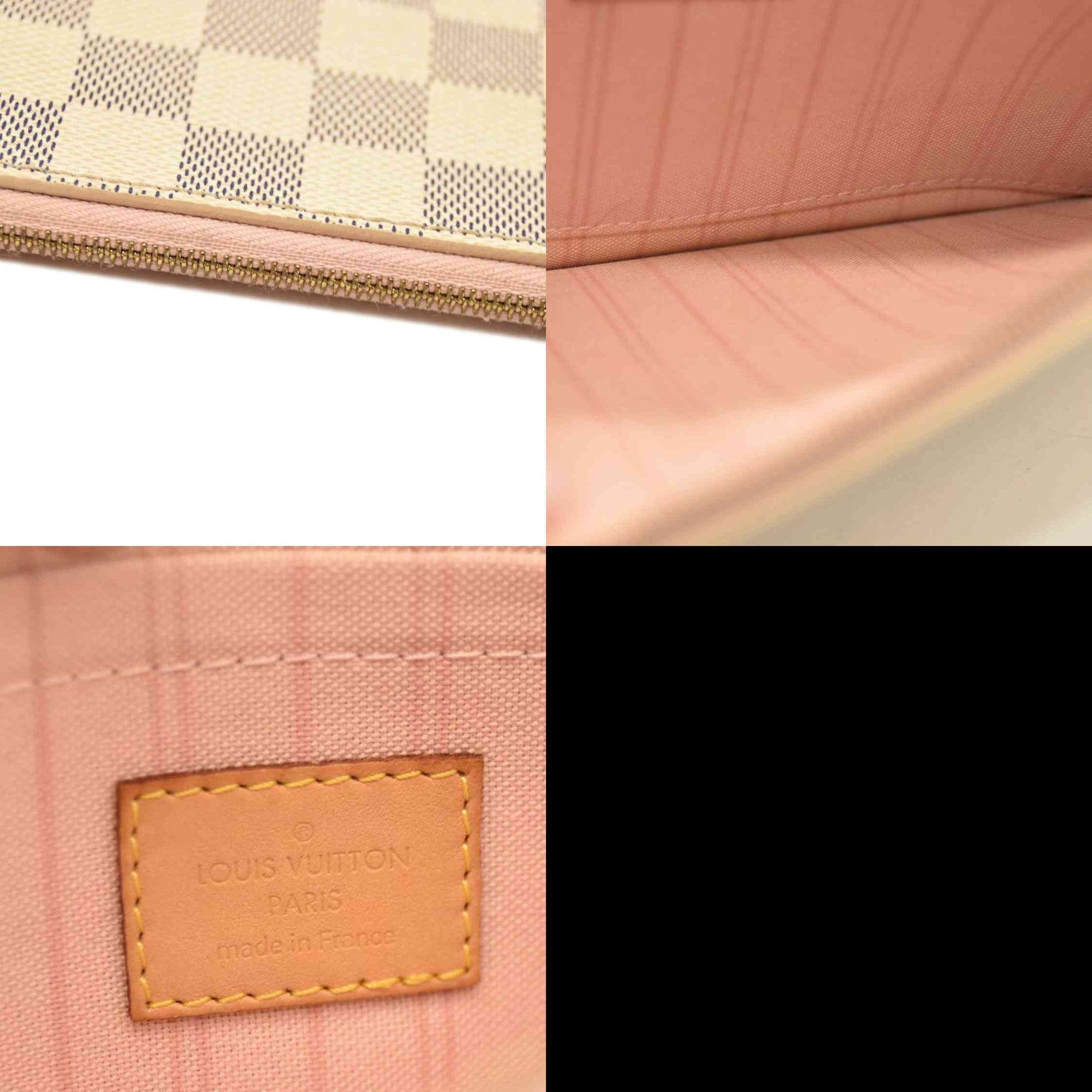 Louis Vuitton  Damier Azur Neo Neverfull MM Rose Ballerine SR2166