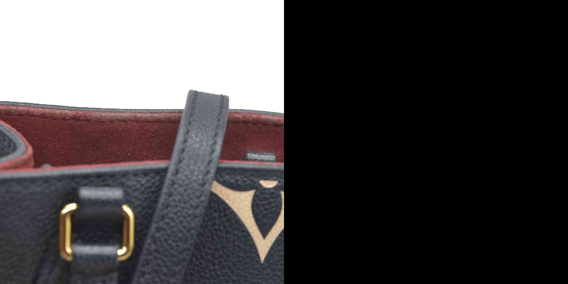 AUCTION $3550 Louis Vuitton Bicolor Monogram Empreinte Leather Onthego PM RFID