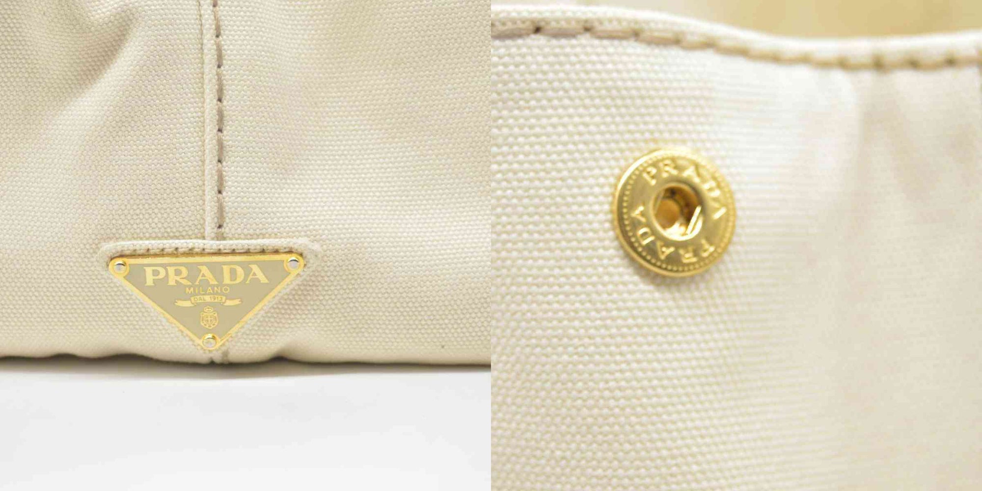$800 CONSIGNMENT PRADA Canapa Logo Tote Grezzo