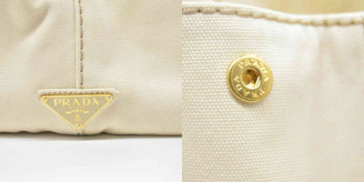 $800 CONSIGNMENT PRADA Canapa Logo Tote Grezzo