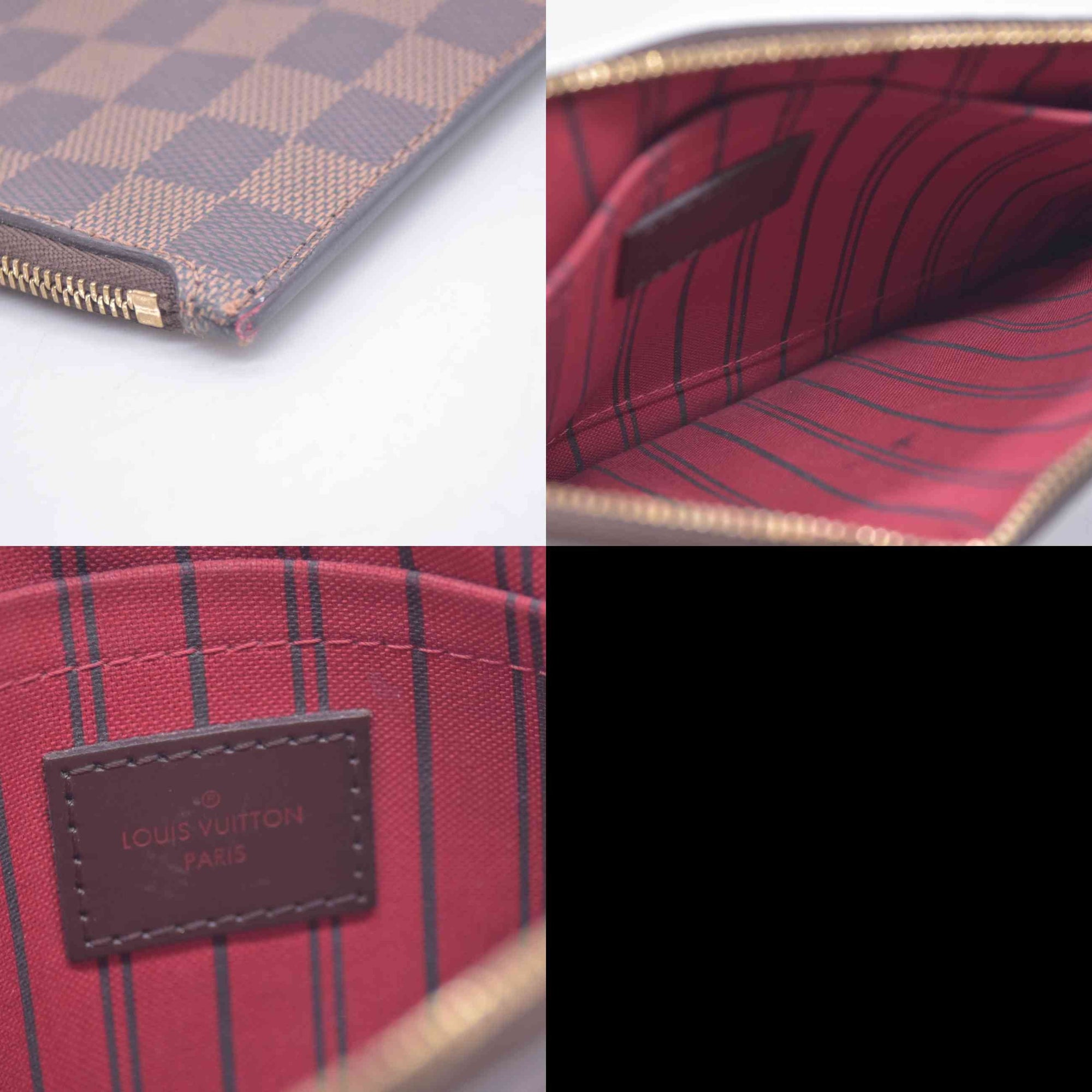 $2240 2018 Louis Vuitton Damier Ebene Neverfull MM with Pouch SD2168