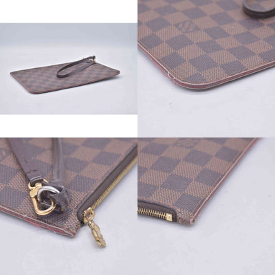 $2240 2018 Louis Vuitton Damier Ebene Neverfull MM with Pouch AR4188 10020399