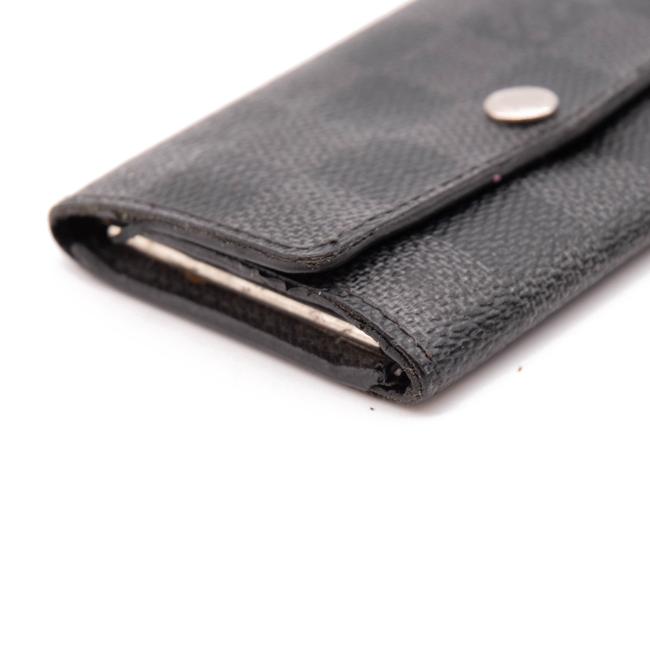 Louis Vuitton Black Damier Graphite Multicles 6 Key Holder Wallet