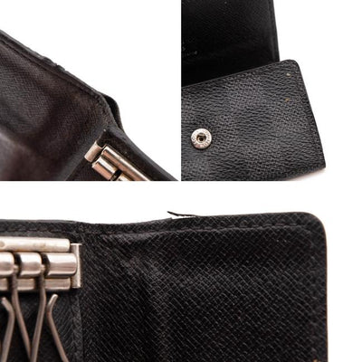 Louis Vuitton Black Damier Graphite Multicles 6 Key Holder Wallet