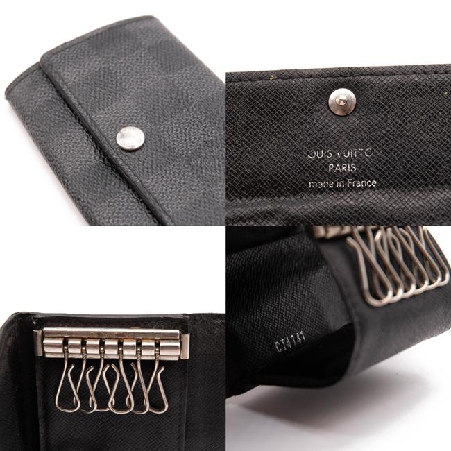 Louis Vuitton Black Damier Graphite Multicles 6 Key Holder Wallet
