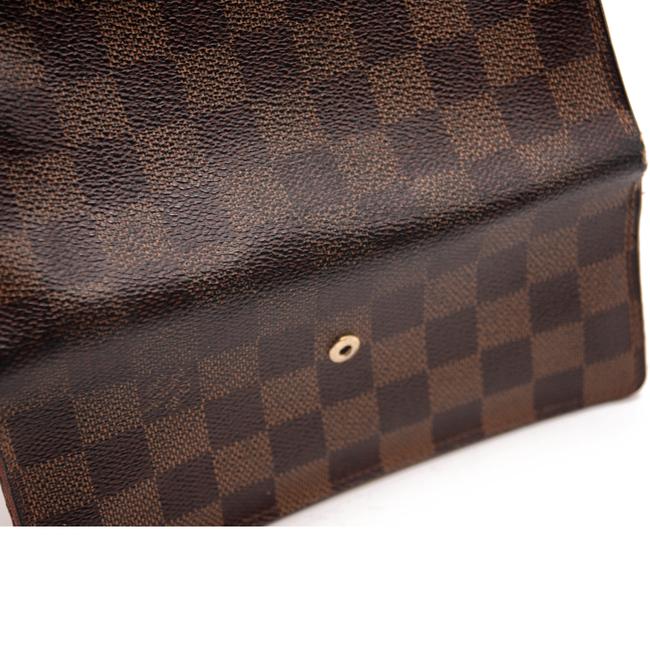 Louis Vuitton Brown Josephine Damier Ebene Red Wallet
